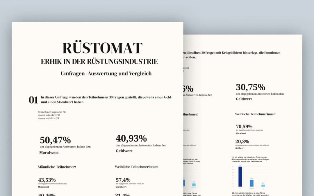 »Der Rüstomat« – Umfrage zur Ethik in der Rüstungsindustrie
