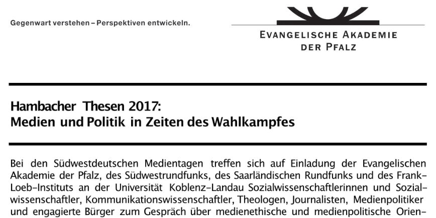 Hambacher Thesen 2017